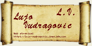 Lujo Vudragović vizit kartica